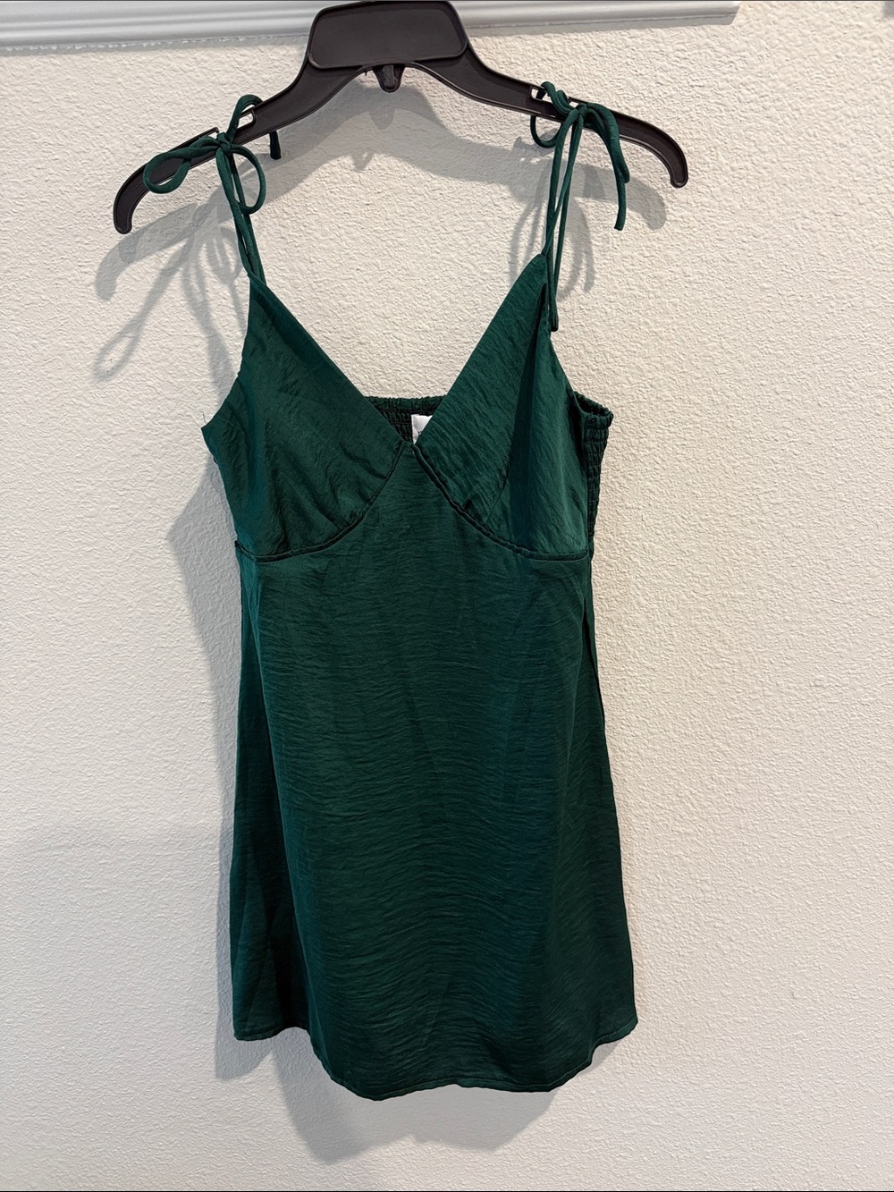Princess Polly Women's Emerald Green Mini Dress with Tie Straps